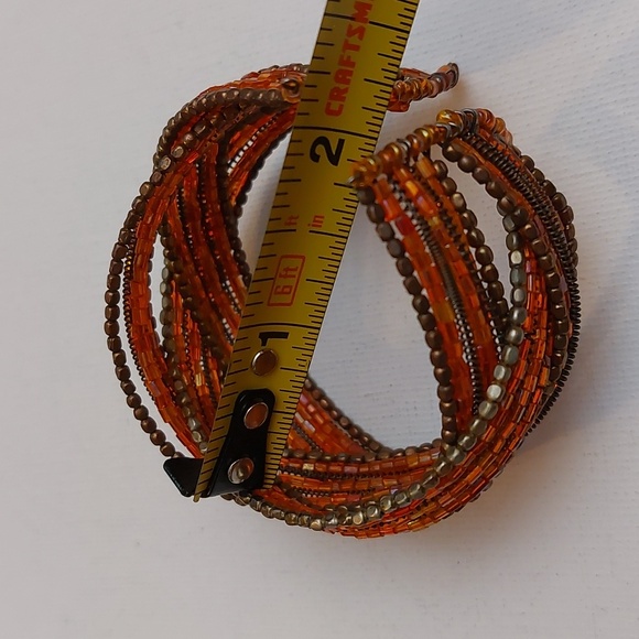 Multicolor Braided Beaded Wires Wraparound Cuff Bracelet - Picture 5 of 5